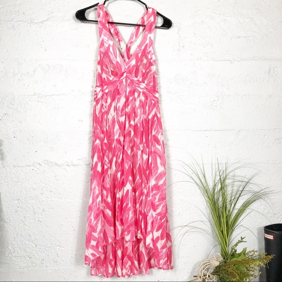 Anthropologie Postmark Silk Midi Floral Dress Size 4 - Picture 6 of 9